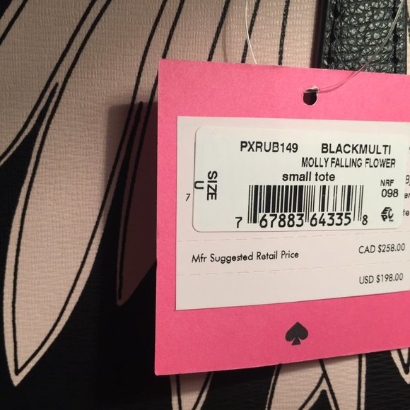 Kate Spade New York Molly Falling Flower Small Tote Bag with Wristlet Pouch - Picture 4 of 4